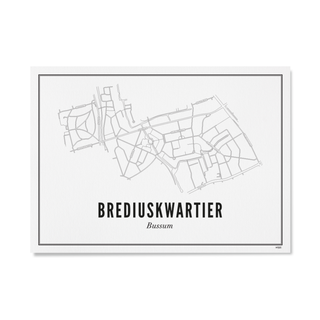 Poster van Bussum - Bredius Kwartier | WIJCK. 