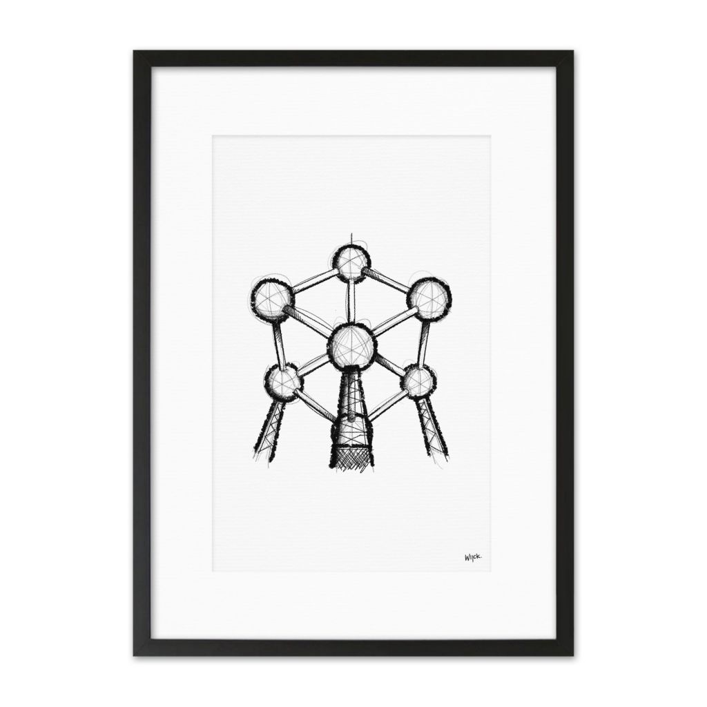 Poster von Brussel - Atomium | WIJCK.