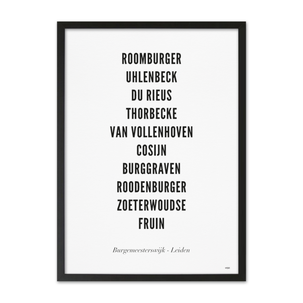 Affiches de Leiden - Burgemeesterswijk | WIJCK.