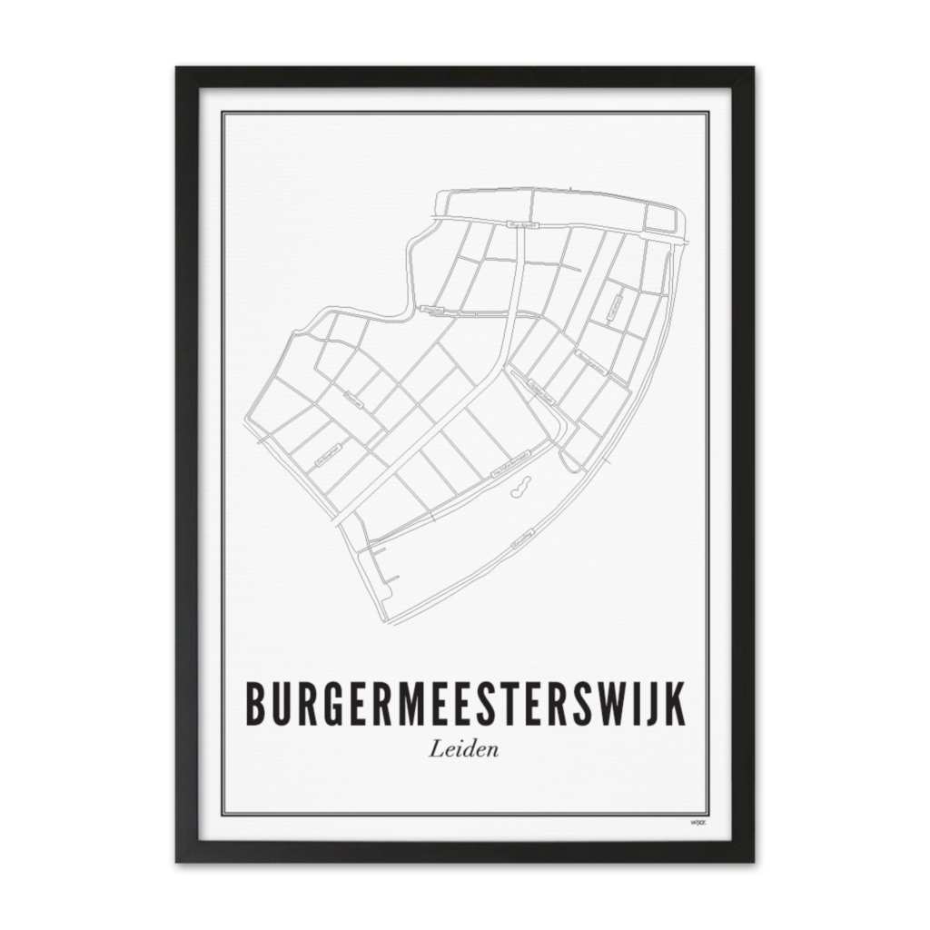 Poster van Leiden - Burgemeesterwijk | WIJCK. 