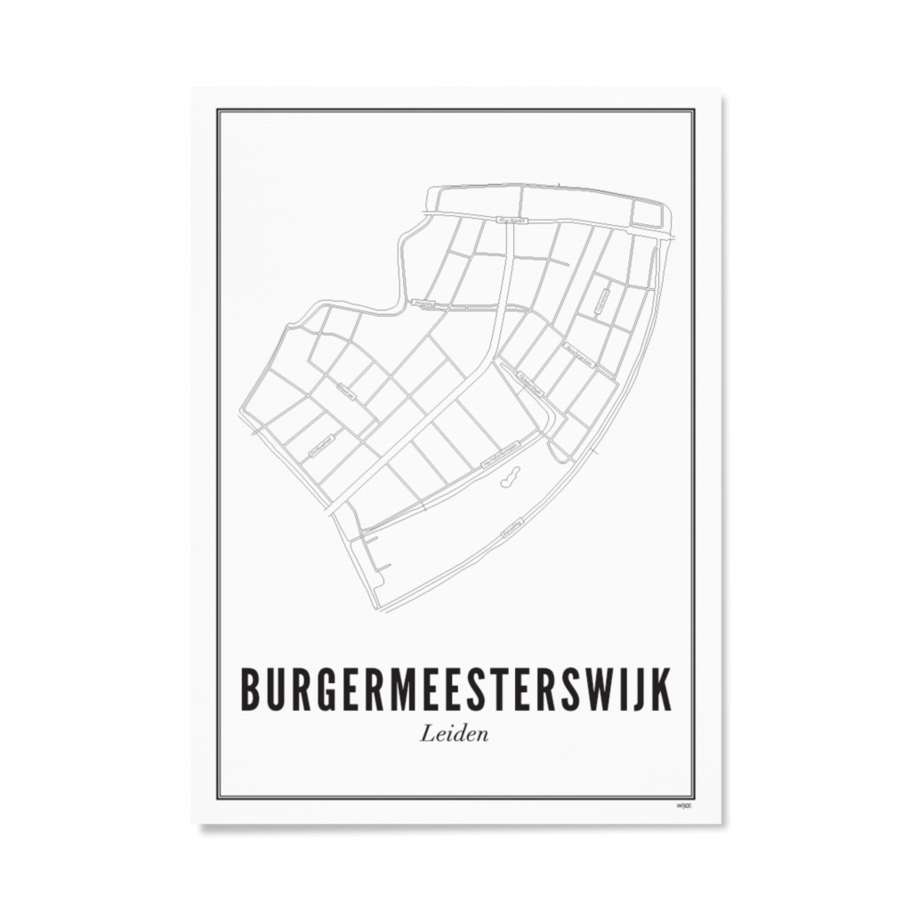 Poster van Leiden - Burgemeesterwijk | WIJCK. 