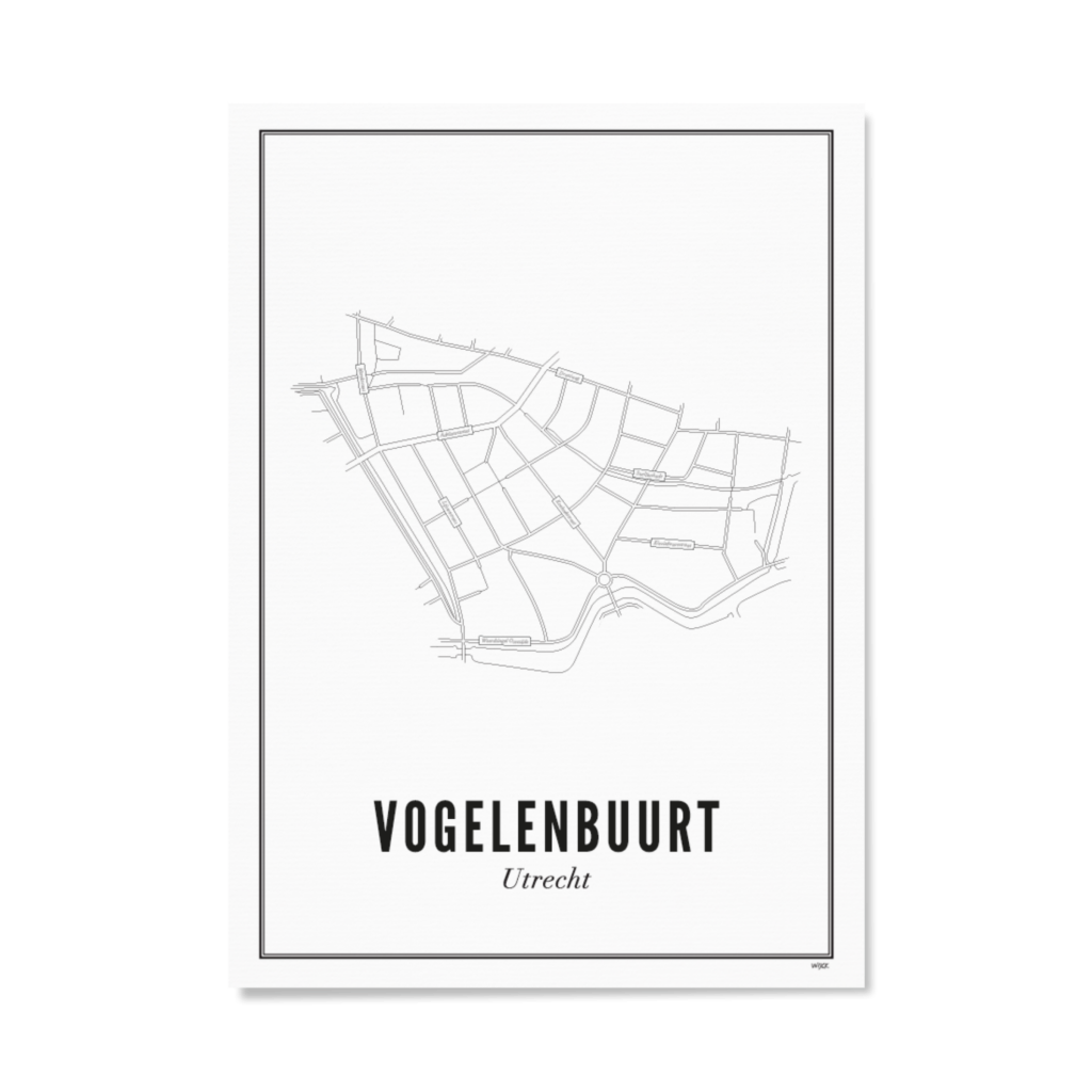 Poster von Utrecht - Vogelenbuurt | WIJCK.
