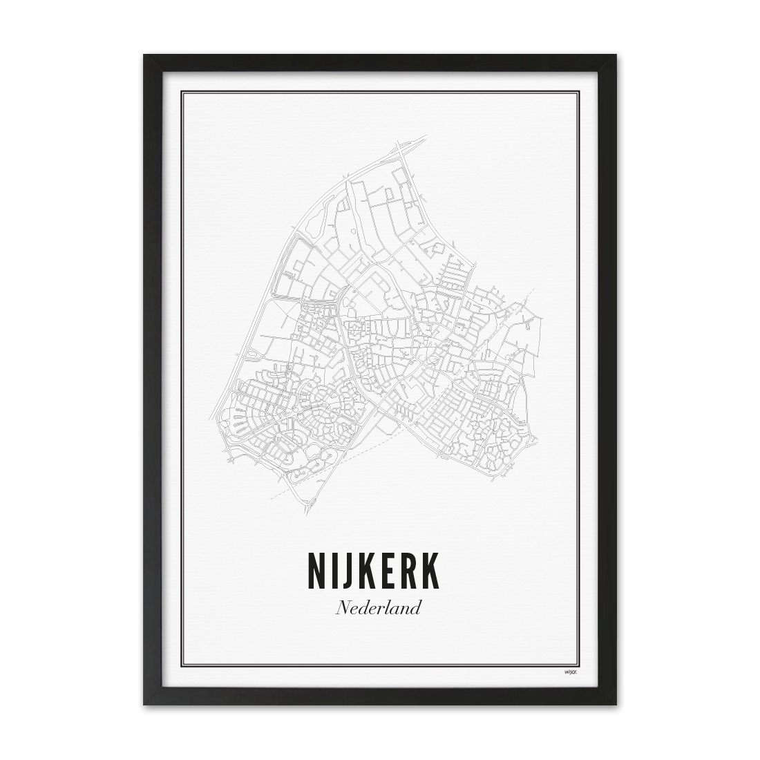Poster van Nijkerk - Stad  | WIJCK. 