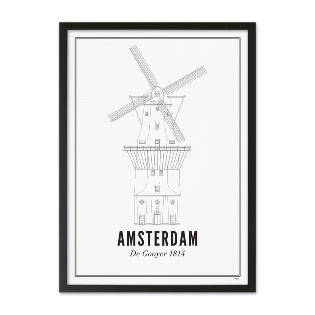 Poster van Amsterdam - De Gooyer | WIJCK. 