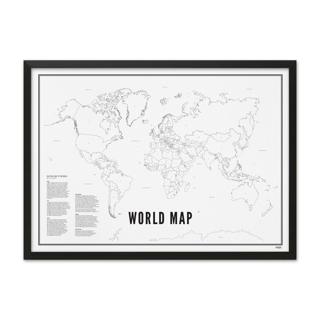 Wereldkaart poster | WIJCK.