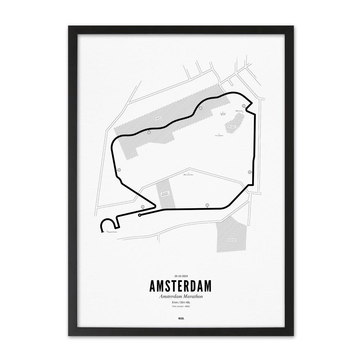 Poster of 8km Marathon Amsterdam 2024 | WIJCK.