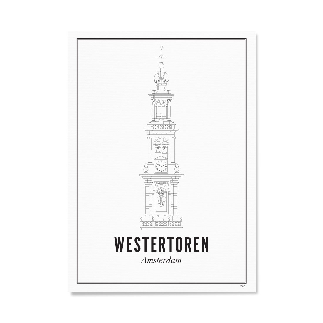 Poster von Amsterdam - Westertoren | WIJCK.