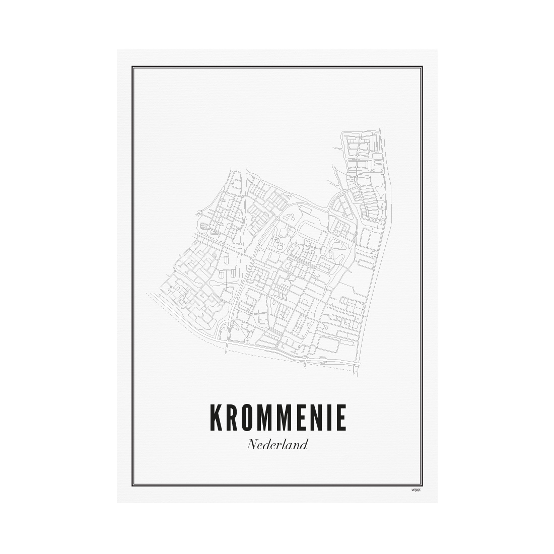 Poster van Krommenie - Stad | WIJCK. 