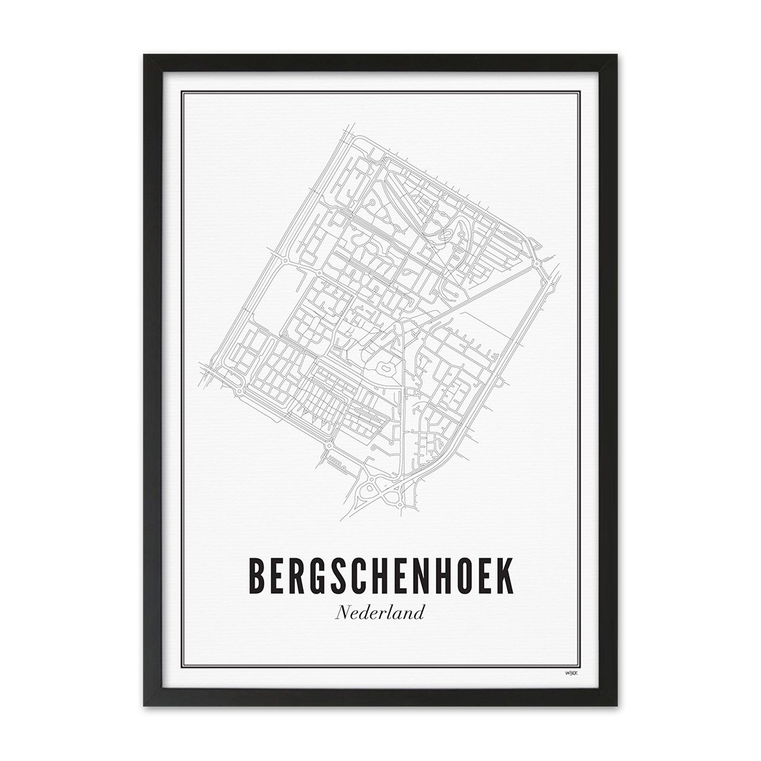 Poster von Bergschenhoek - Stadt | WIJCK.