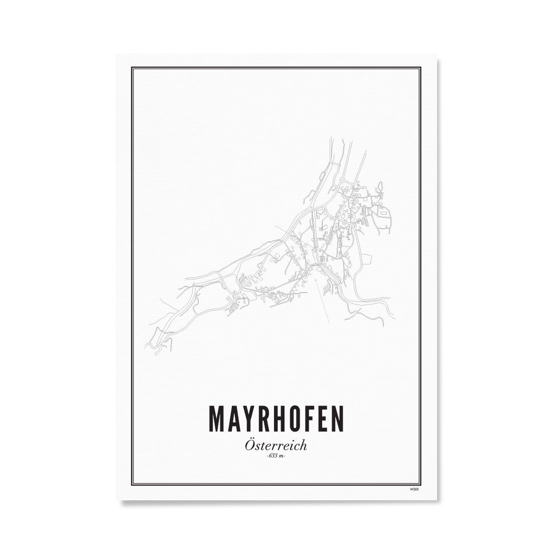 Poster van Mayrhofen - Stad | WIJCK. 