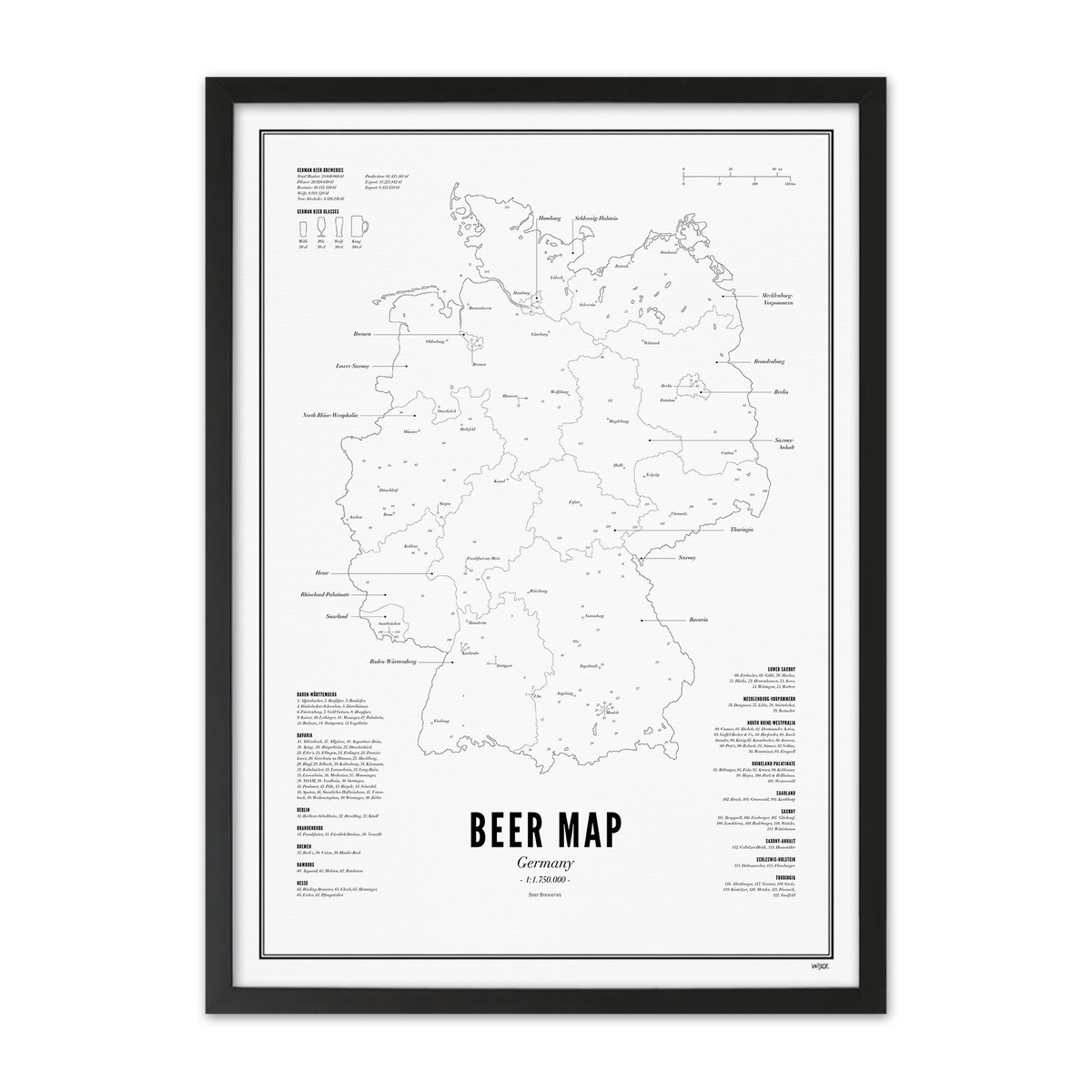 Poster van Bier Poster - Duitsland | WIJCK. 