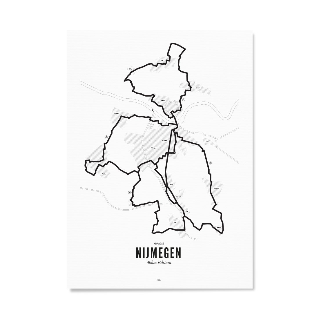 Poster van Nijmegen - 4Daagse - 40km | WIJCK. 