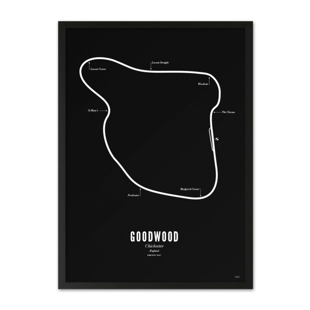 Poster von Circuit Goodwood - Black edition | WIJCK.