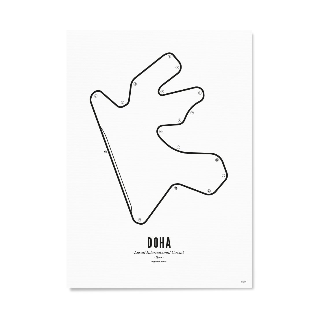 Poster of Doha Circuit - White edition | WIJCK.