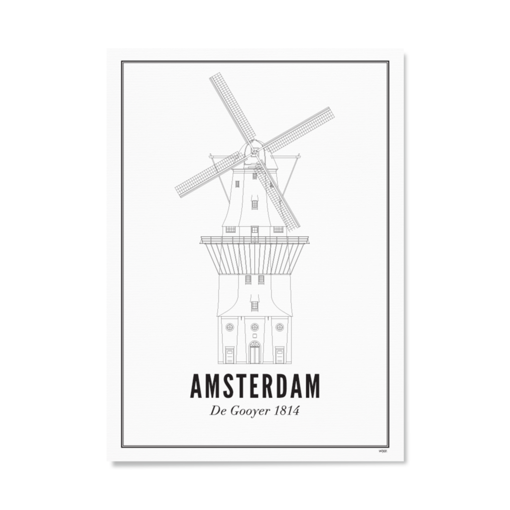 Poster van Amsterdam - De Gooyer | WIJCK. 