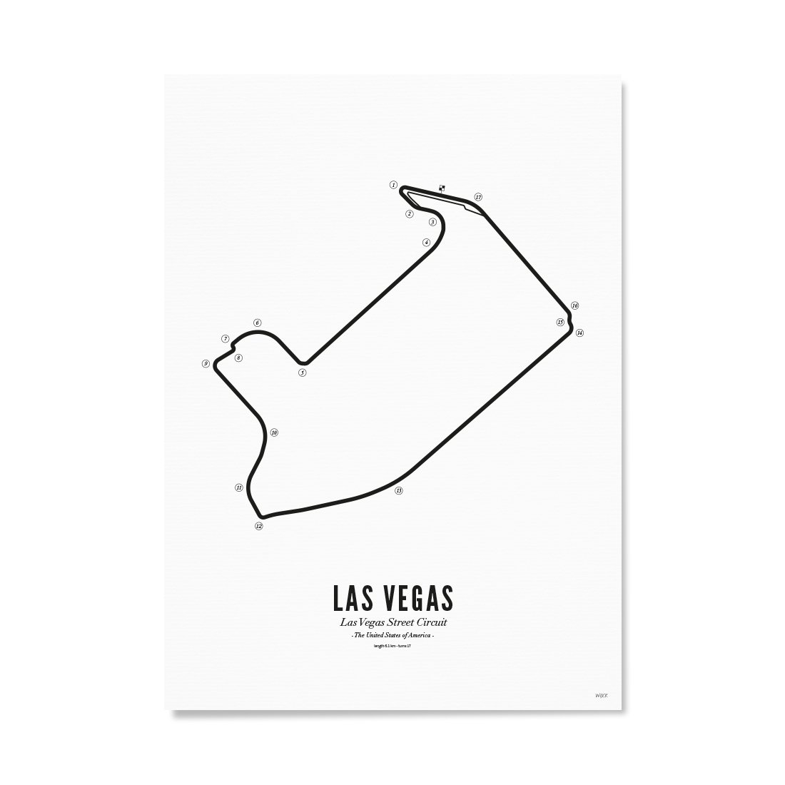 Poster of Las Vegas Circuit - White Edition | WIJCK.
