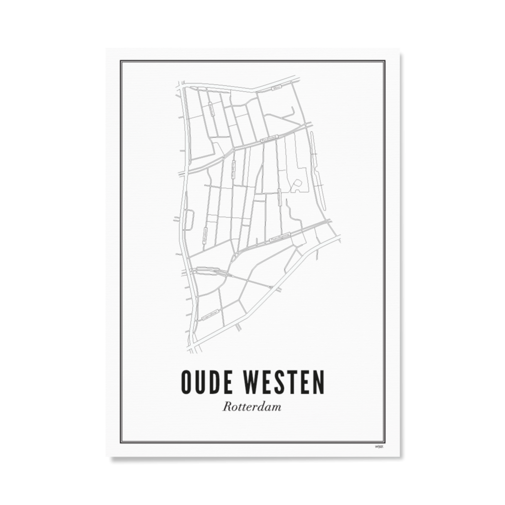 Poster van Rotterdam - Oude Westen | WIJCK. 