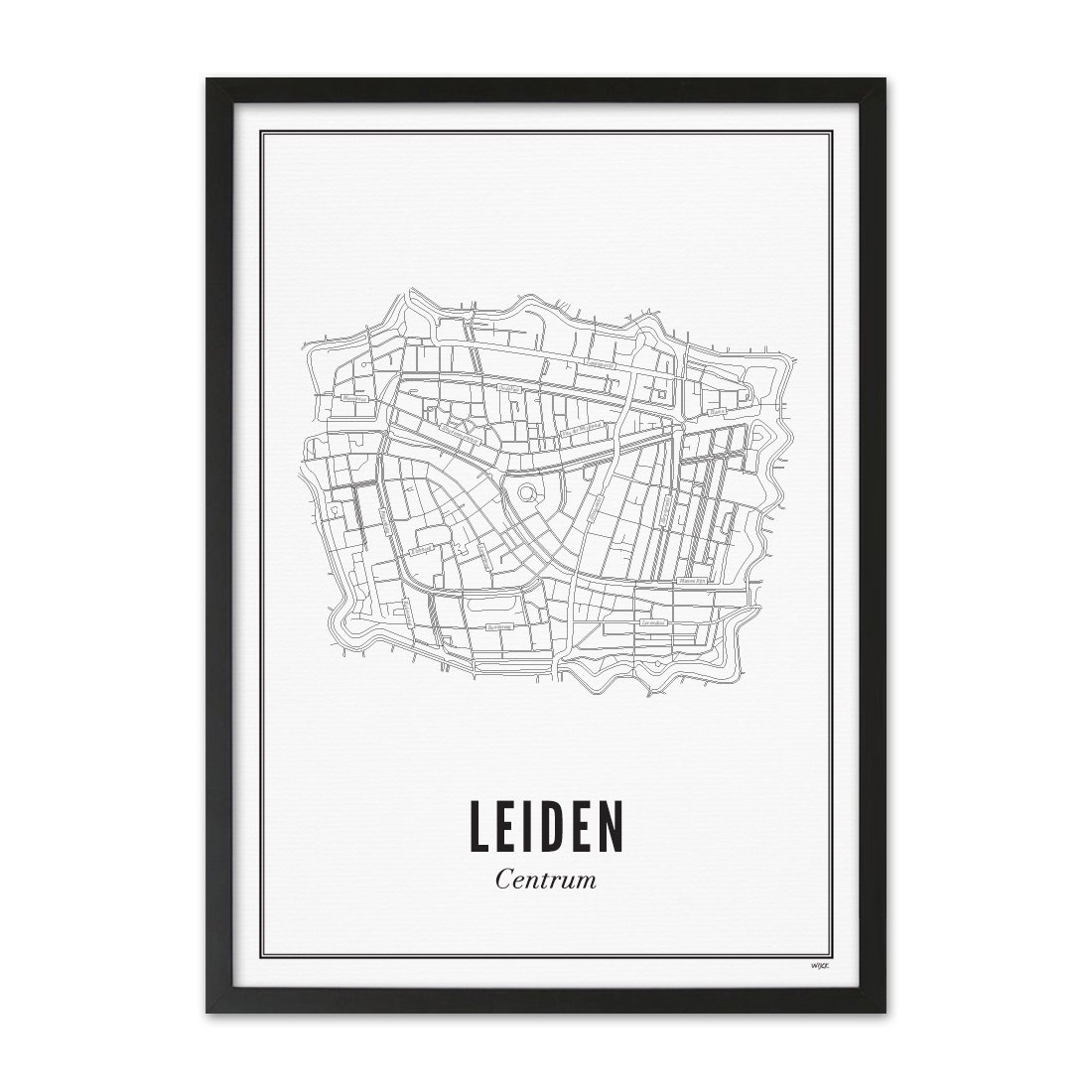 Poster van Leiden - Centrum | WIJCK. 