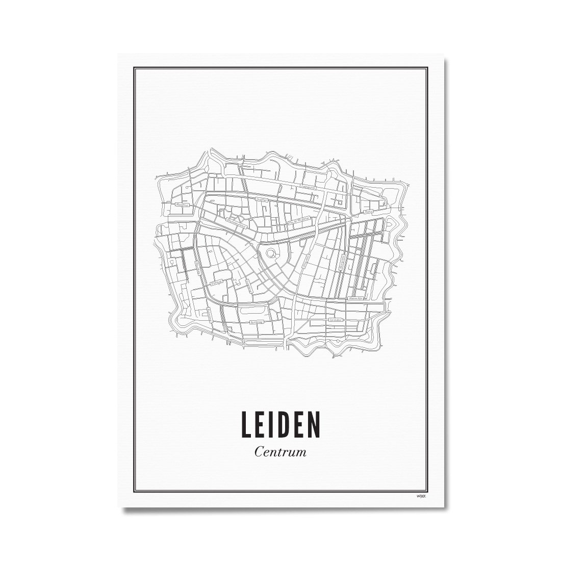 Poster van Leiden - Centrum | WIJCK. 