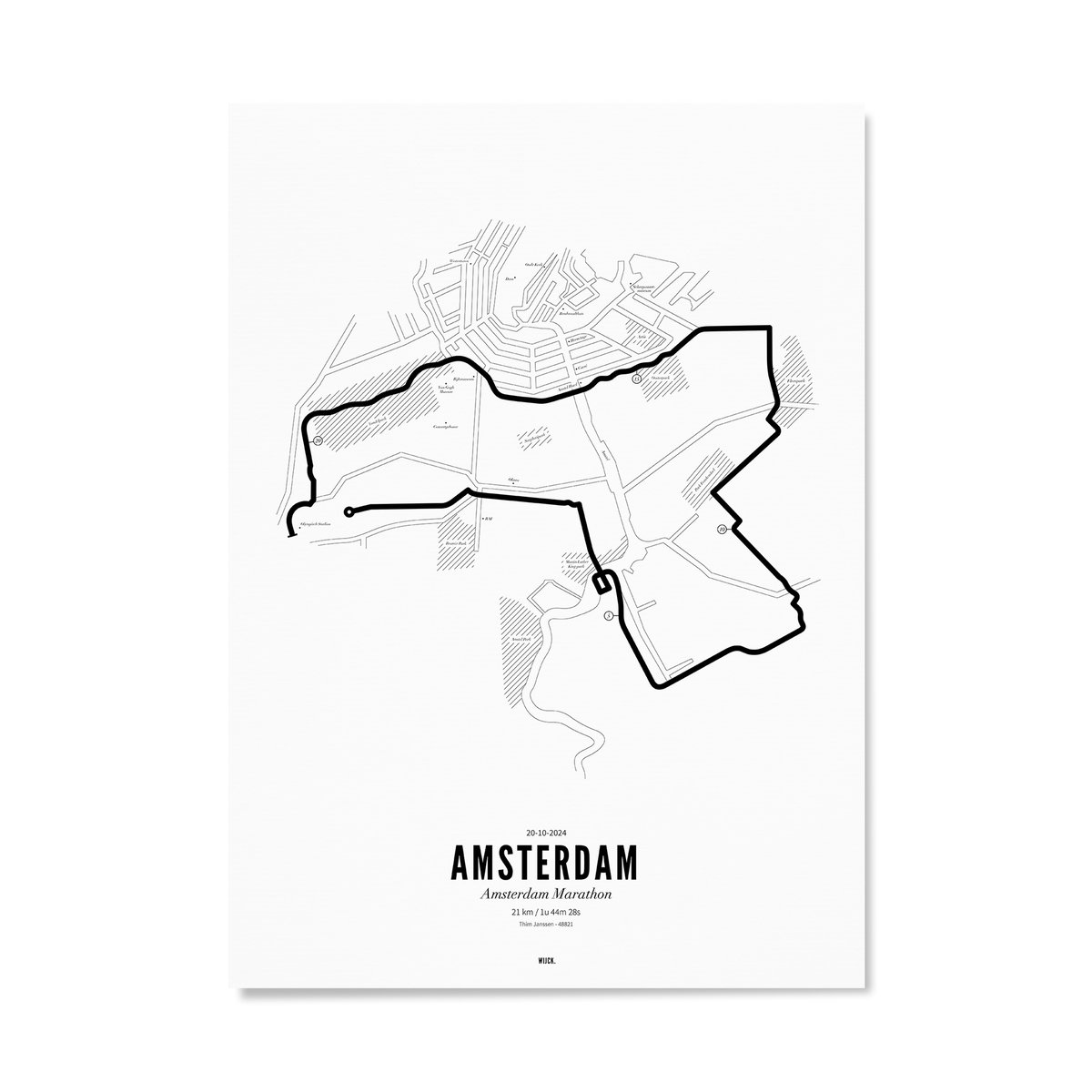 Affiches de Semi-marathon Amsterdam 2024 | WIJCK.