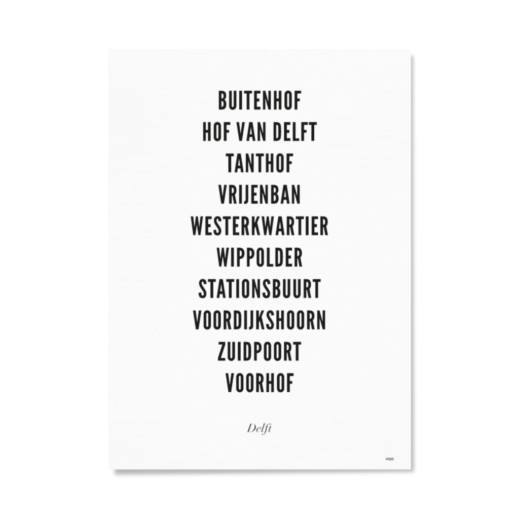 Poster von Delft - Stadt | WIJCK.