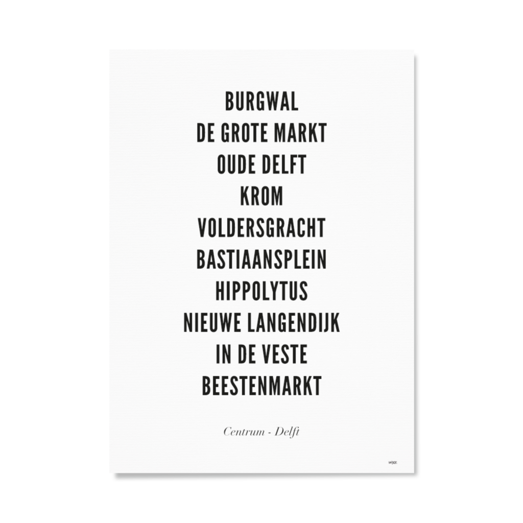 Poster von Delft - Zentrum | WIJCK.