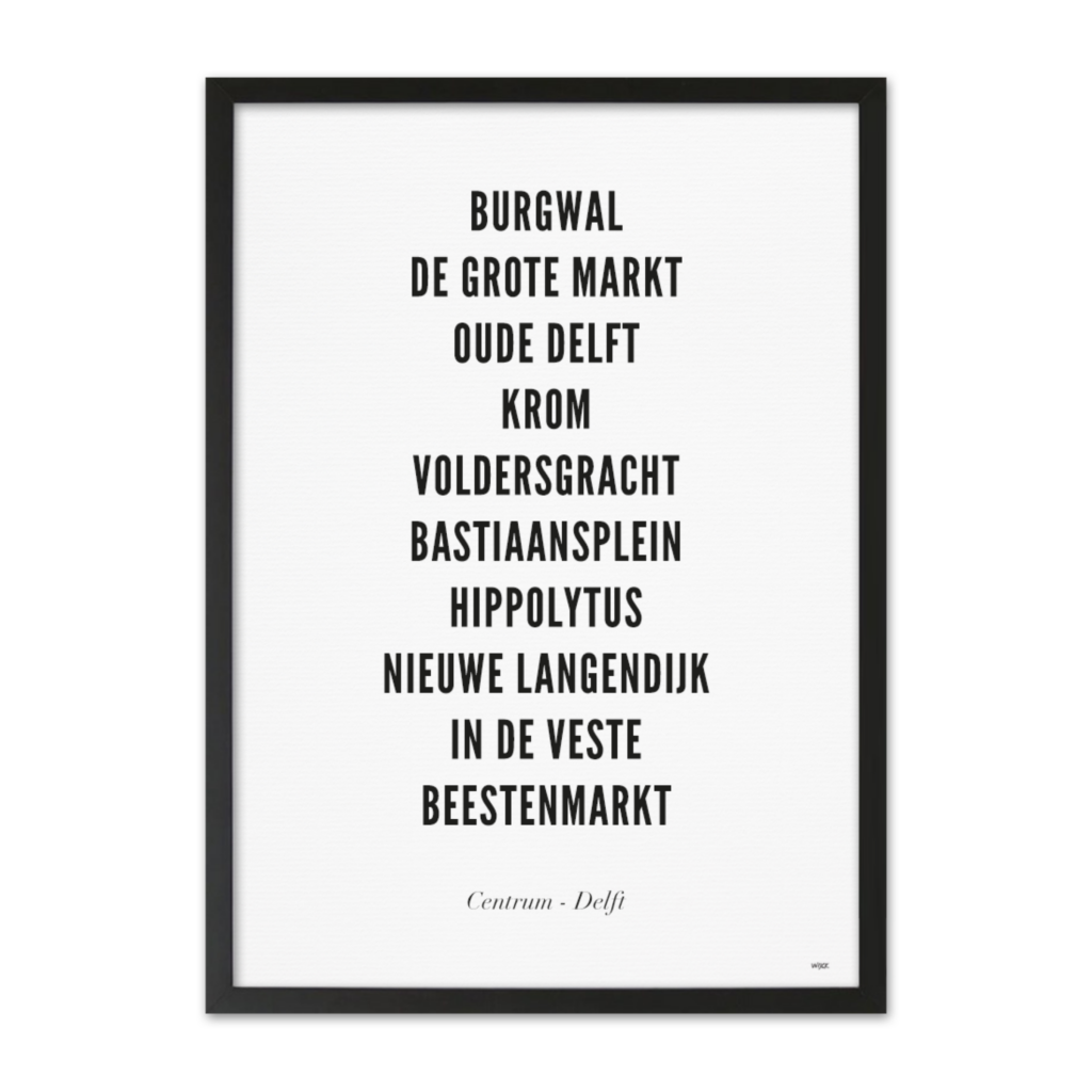 Poster von Delft - Zentrum | WIJCK.