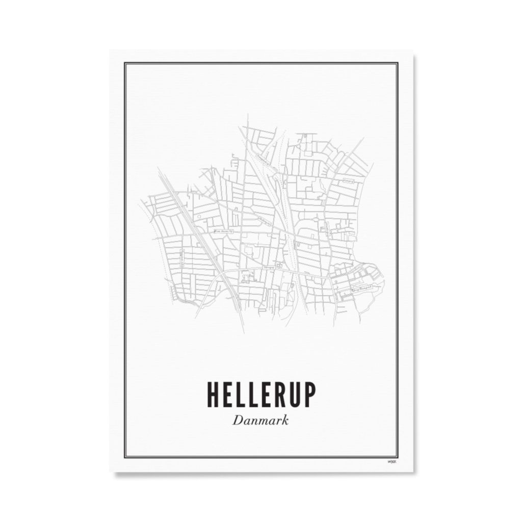 Poster van Hellerup - Stad | WIJCK. 