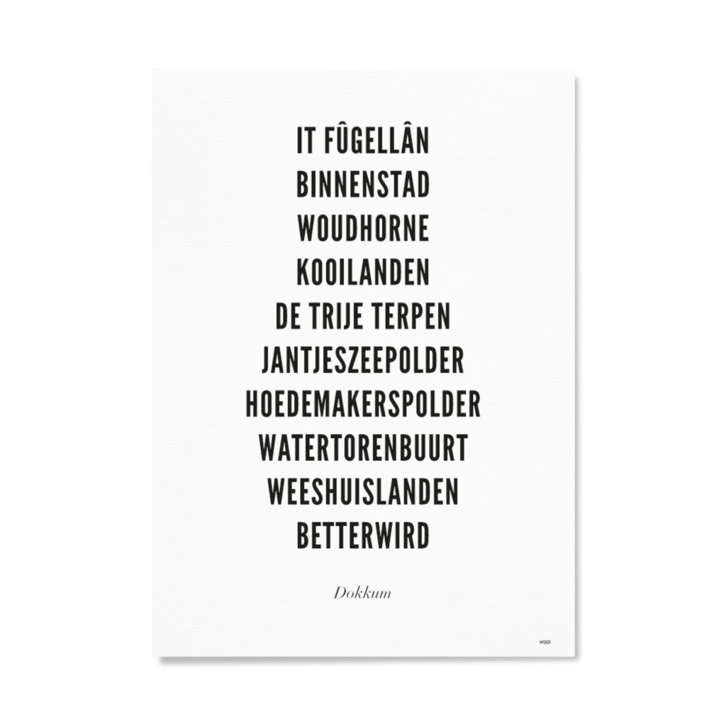 Poster van Dokkum - Stad | WIJCK. 