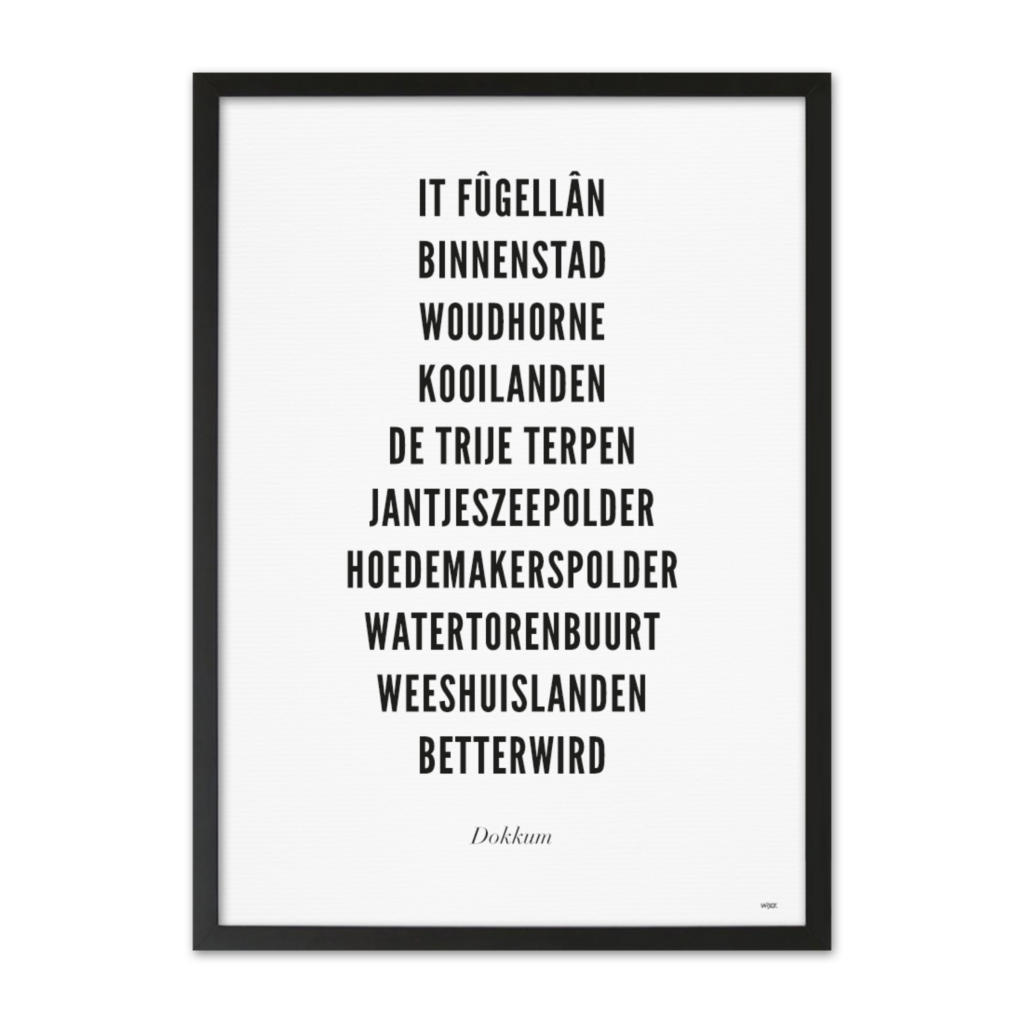 Poster van Dokkum - Stad | WIJCK. 