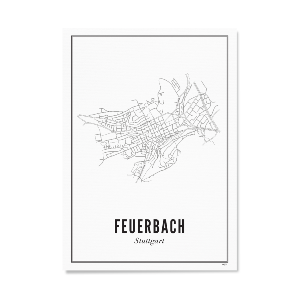 Poster von Stuttgart - Feuerbach | WIJCK.