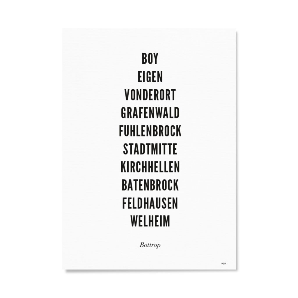 Affiches de Bottrop - Ville - Typo | WIJCK.
