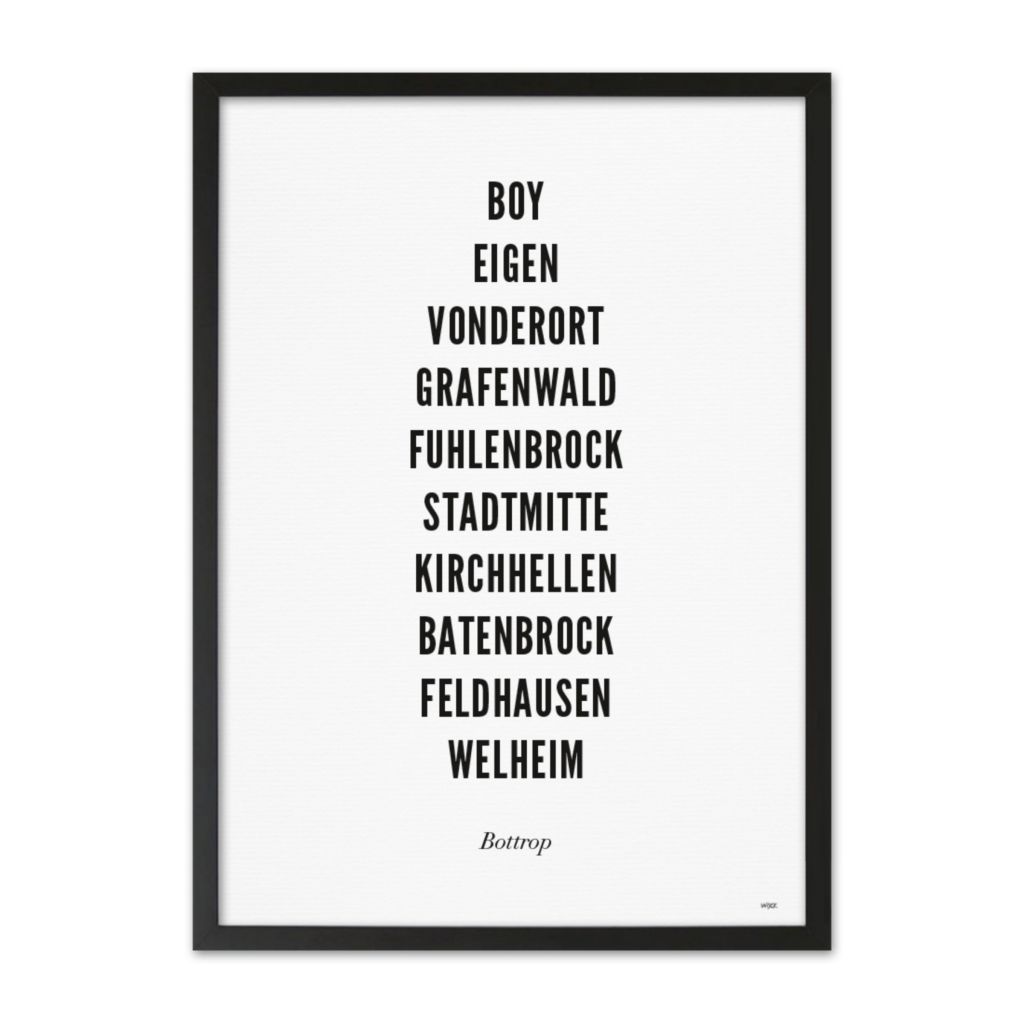 Affiches de Bottrop - Ville - Typo | WIJCK.