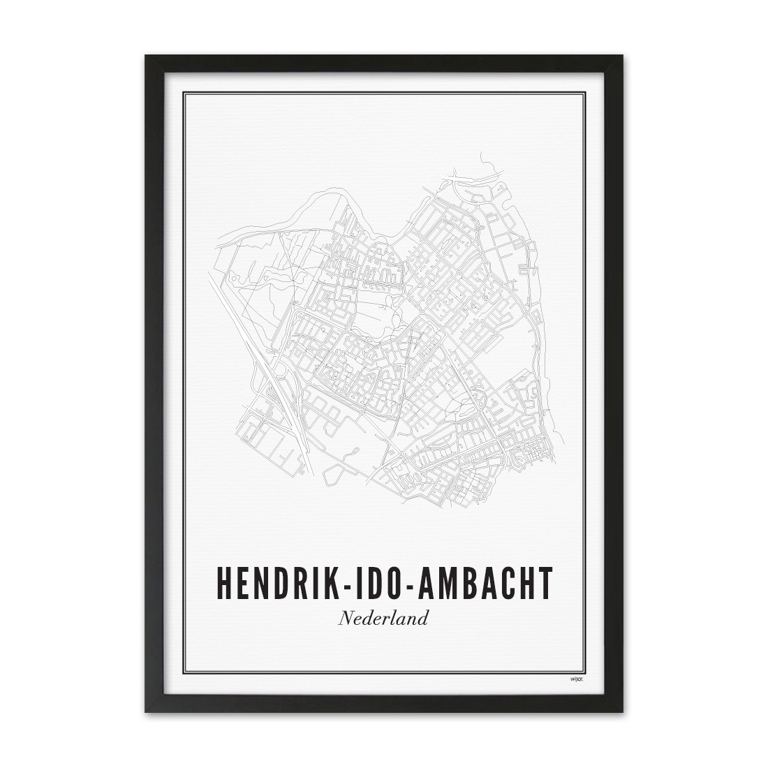 Poster van Hendrik-Ido-Ambacht - Stad | WIJCK. 