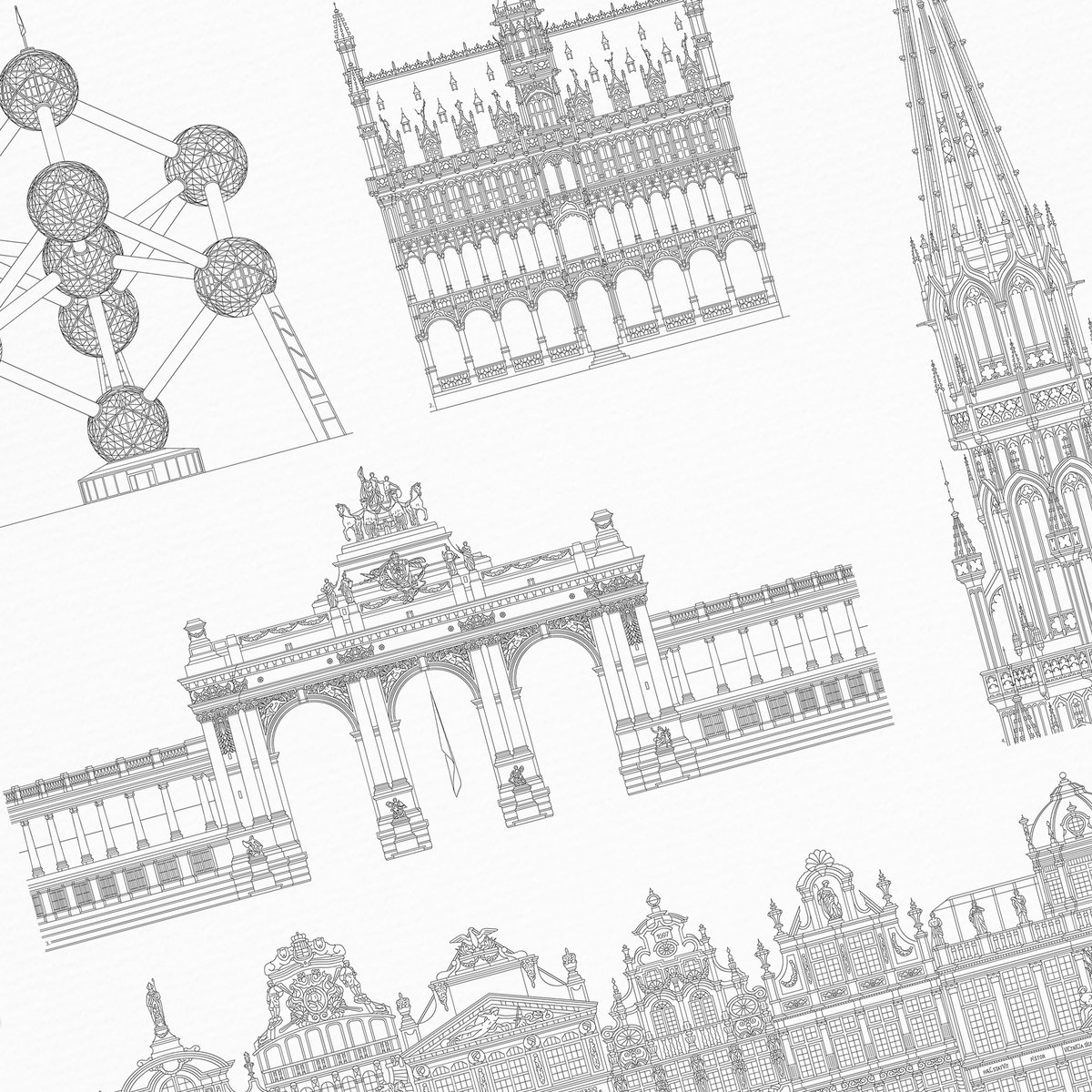Poster von Iconics of Brussels | WIJCK.