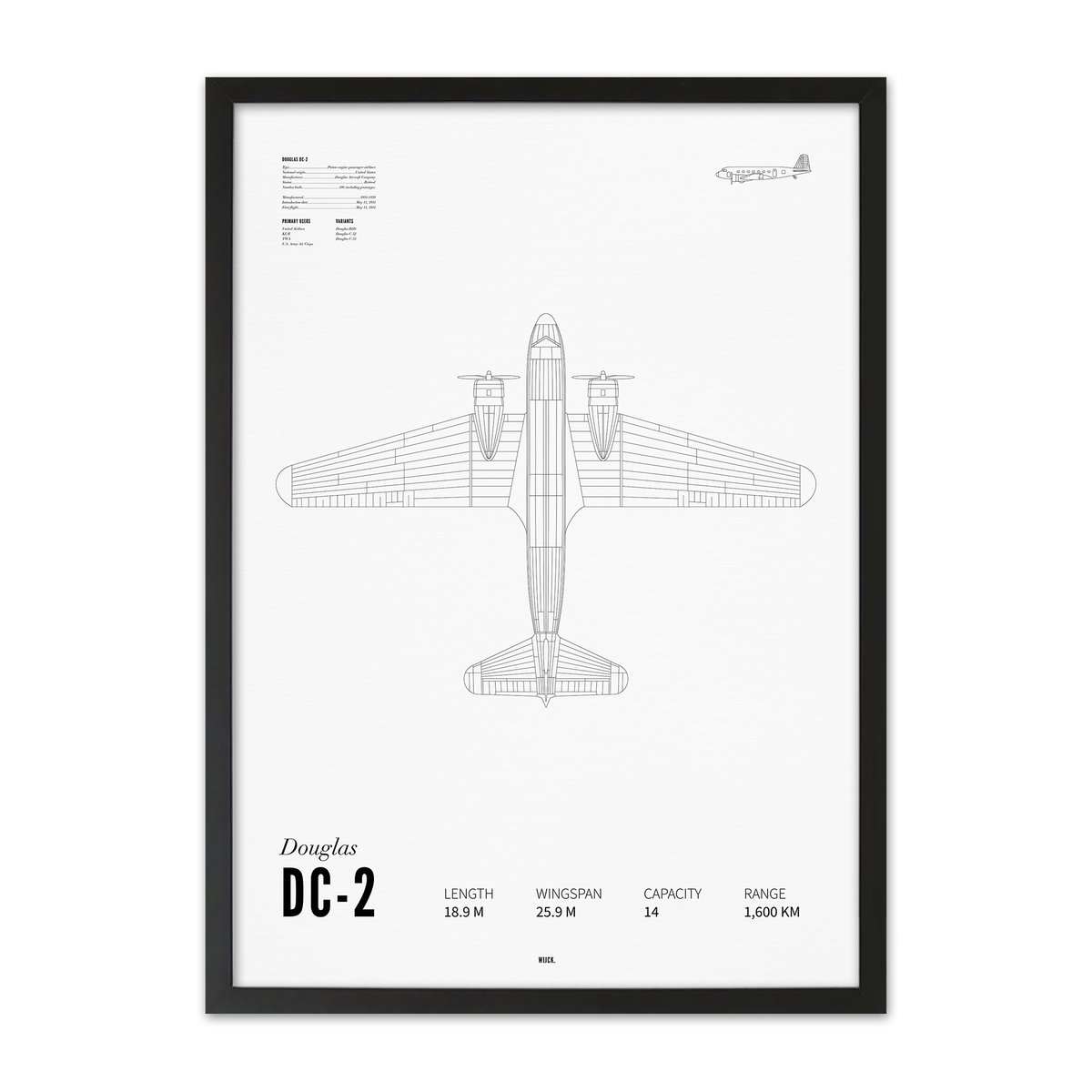 Affiches de Douglas DC-2 | WIJCK.