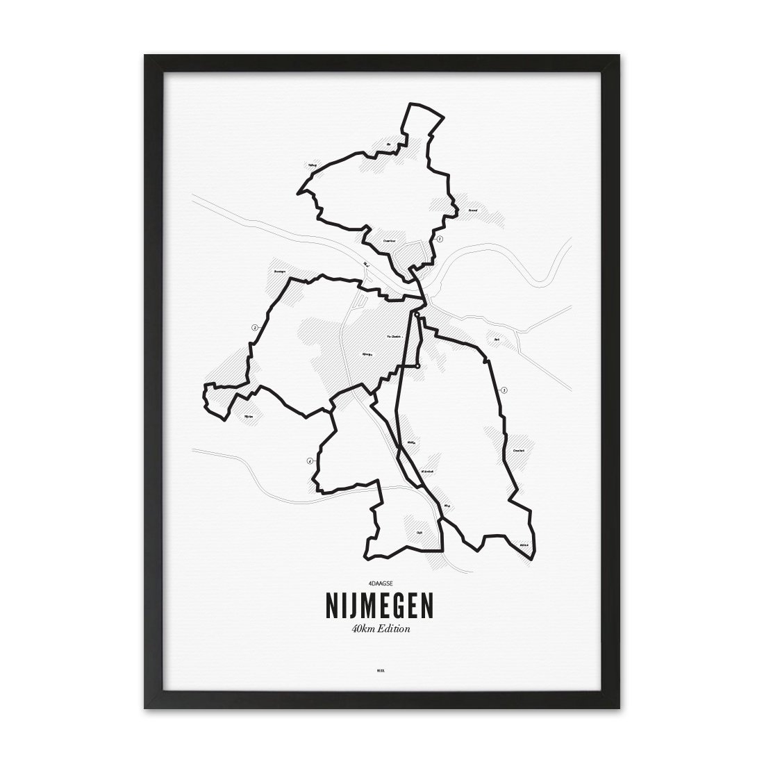 Poster van Nijmegen - 4Daagse - 40km | WIJCK. 