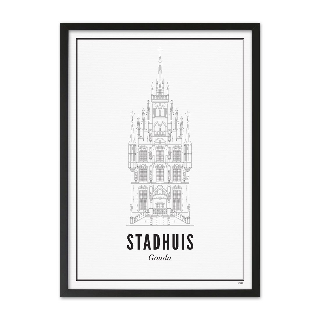 Poster van Gouda - Stadhuis | WIJCK. 