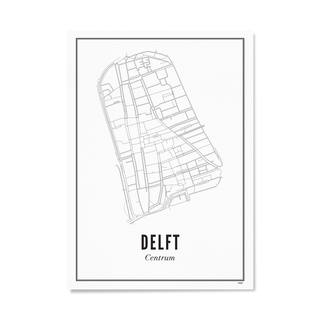 Poster of Delft - Centre | WIJCK.