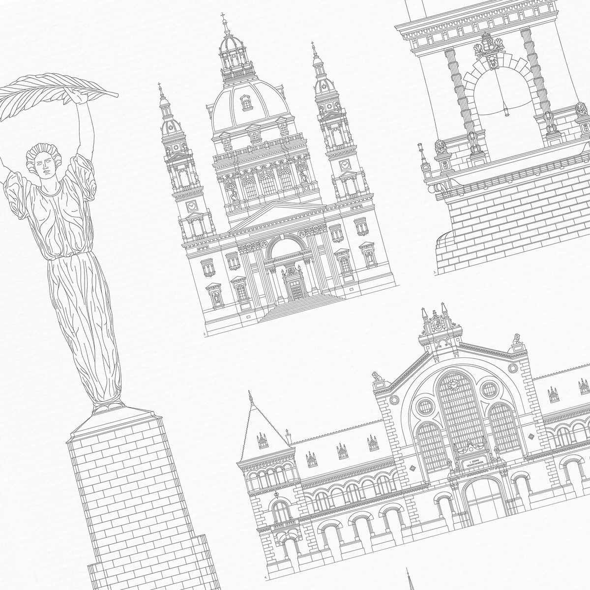 Poster van Iconics of Budapest | WIJCK. 