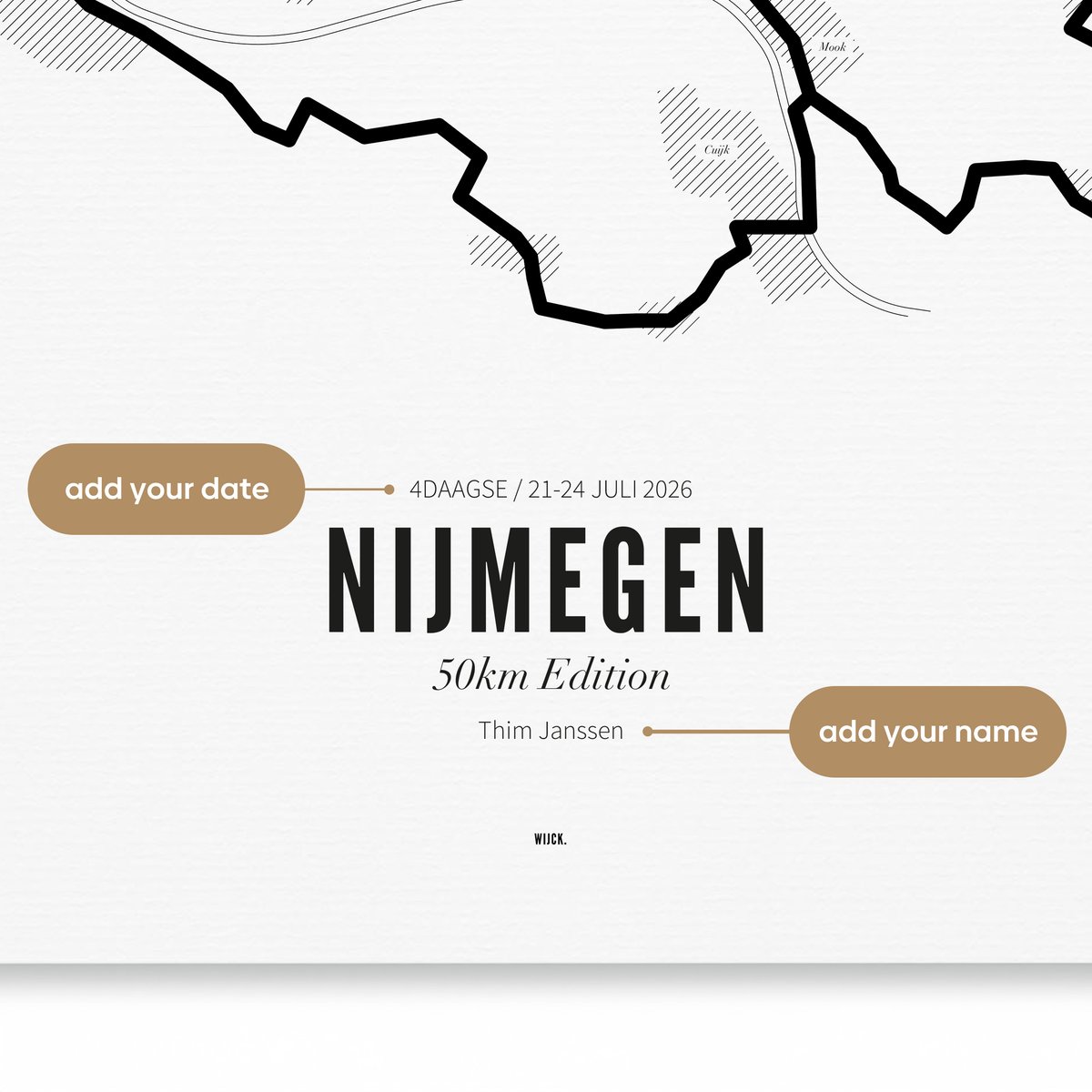 Poster von Nijmegen - 4Days Marches - 50km | WIJCK.