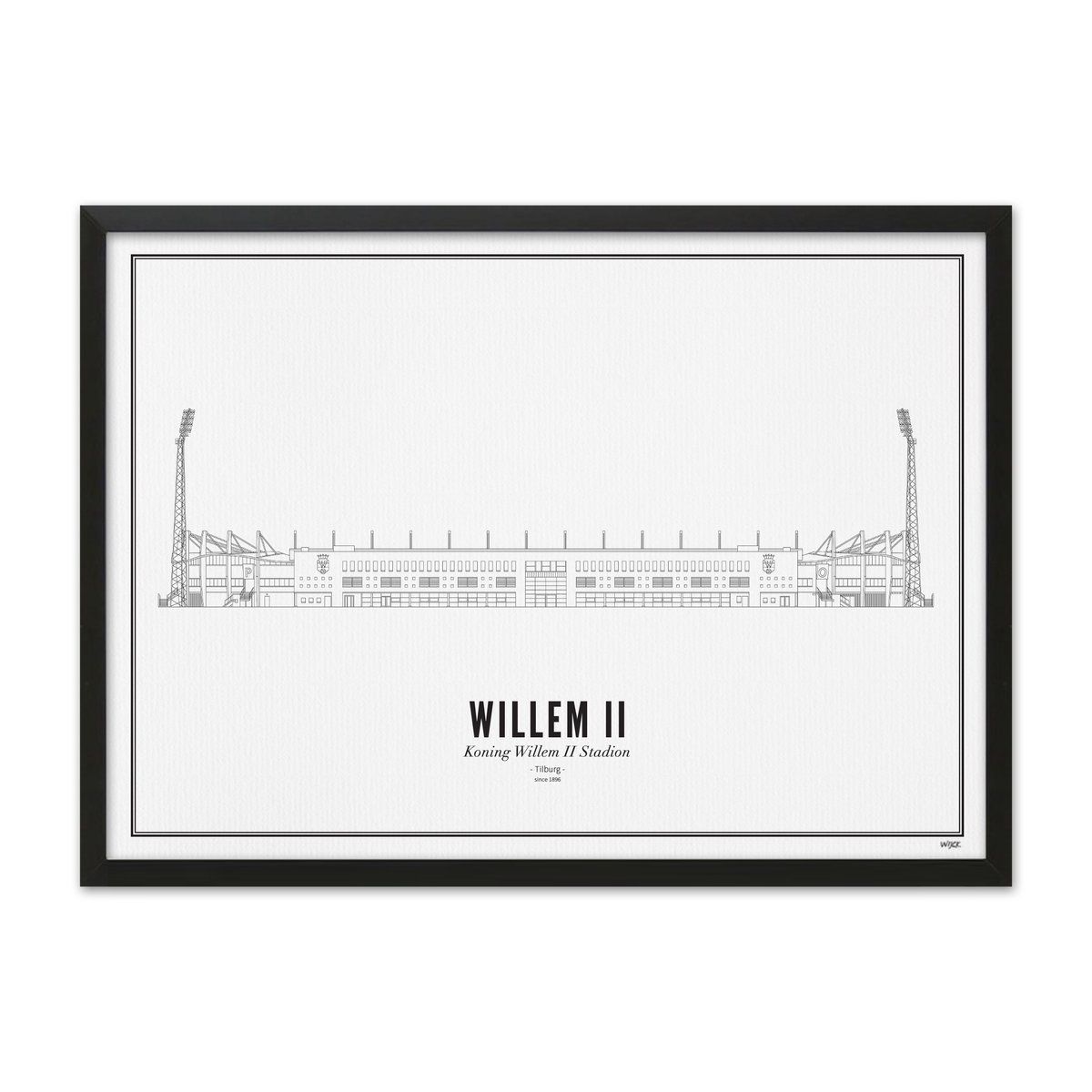 Poster van Koning Willem II Stadion | WIJCK. 