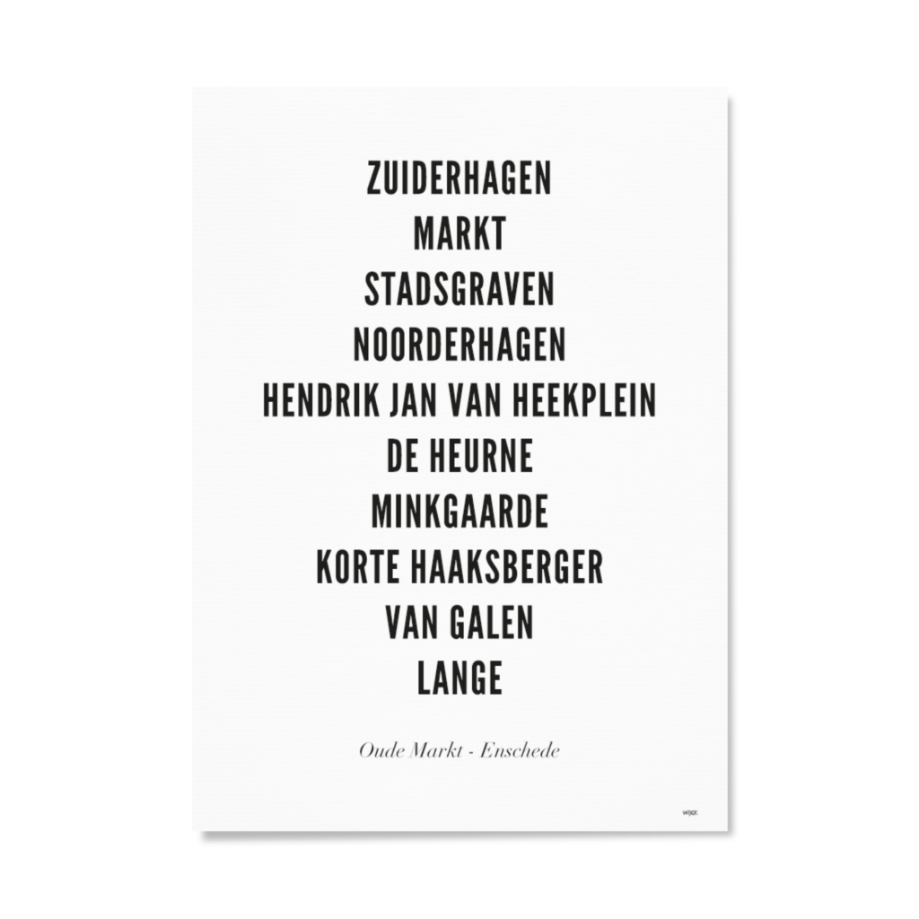 Poster von Enschede - Oude-markt | WIJCK.