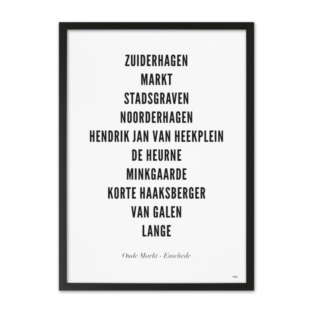 Poster von Enschede - Oude-markt | WIJCK.
