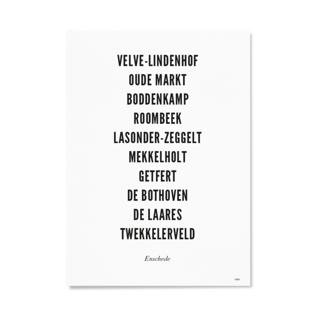 Poster of Enschede - City | WIJCK.