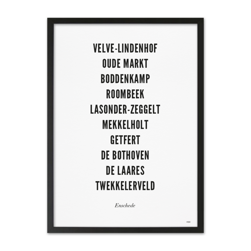 Poster of Enschede - City | WIJCK.