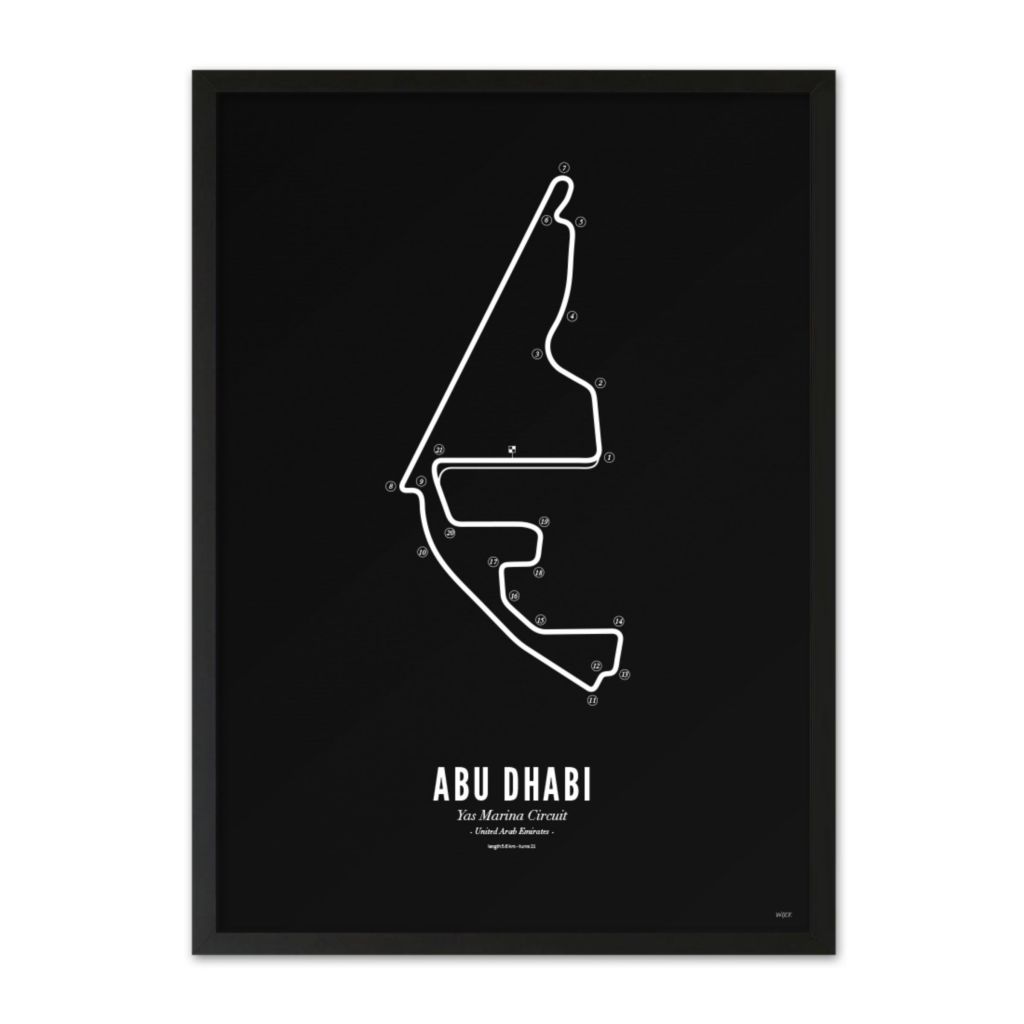 Poster von Abu Dhabi - Black edition | WIJCK.