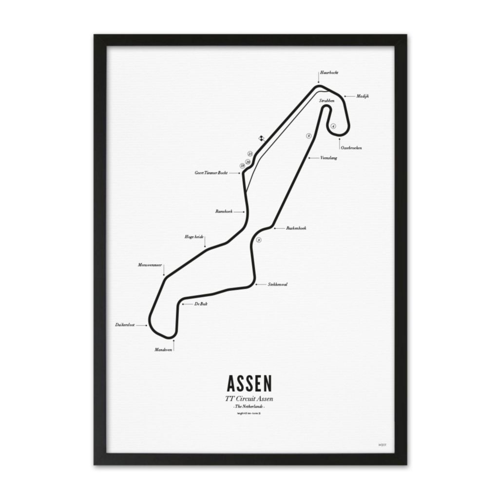 Poster van Assen - White Edition | WIJCK. 