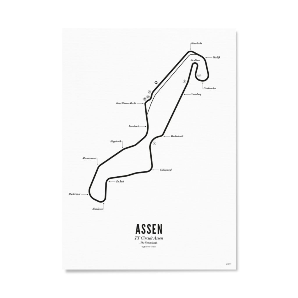 Poster van Assen - White Edition | WIJCK. 