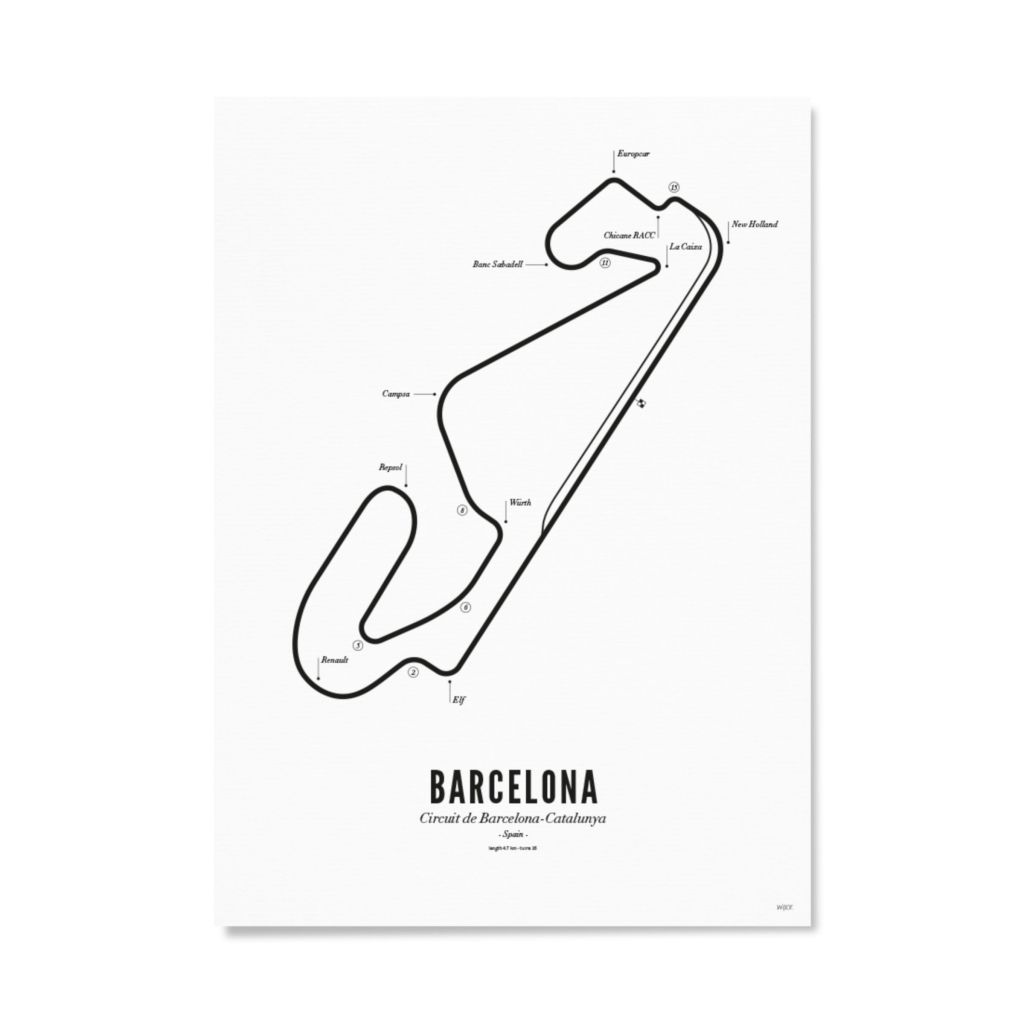 Poster von Barcelona - White edition | WIJCK.